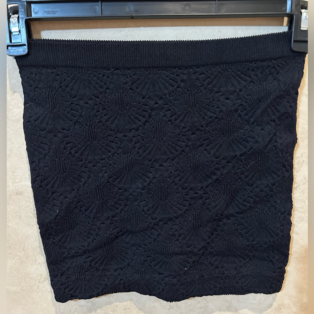 Sampeel Elegant Black Lace micro Skirt medium party festival club ready euc